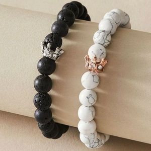 Couple matching beads bracelet his/hers